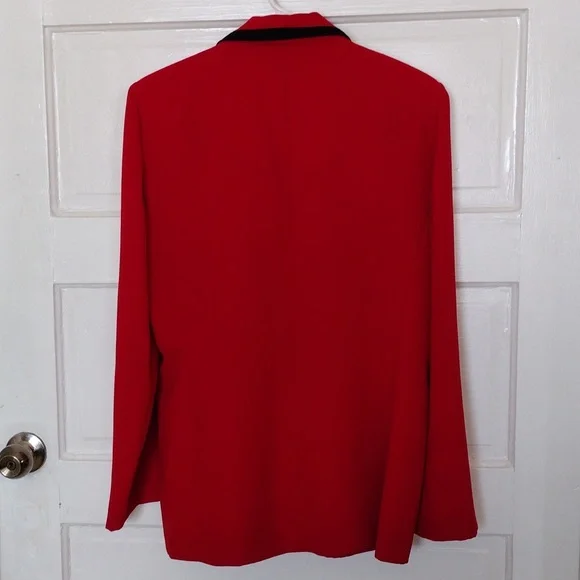 DANNY&NICOLE Blazer Women Size 14 Red - Picture 7 of 7